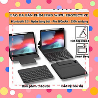 Case bao da bàn phím bluetooth bảo vệ 360 độ hiệu WIWU Protective Keyboard cho iPad  A16 Gen 11 / Pro 11 13 inch M4 Pro 11 2020/21/22 Air 4/5/6/7 /Gen 10 10.9 inch - Bàn phím từ tính nam châm tháo rời, tích hợp giá đỡ - Hàng nhập khẩu