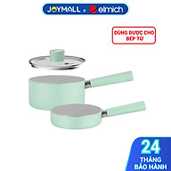 Bộ nồi chảo chống dính sứ Elmich Baby EL-1168, Hàng chính hãng, bắt từ nhanh, có thể dùng trong máy rửa bát - JoyMall