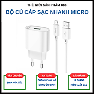 Bộ củ cáp sạc nhanh 18W, QC3.0A cổng usb ra micro, sạc nhanh điện thoại android C109A - Hàng chính hãng