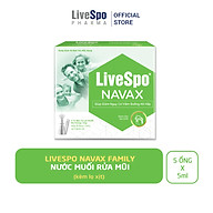 Nước muối rửa mũi bào tử lợi khuẩn LiveSpo Navax Family - Dành cho gia đình 5 ống x 5ml thumbnail