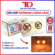 Đèn sưởi nhà tắm 2 bóng cao cấp, bóng đèn sưởi cho mùa lạnh hàng chính hãng - Điện Lạnh Thuận Dung