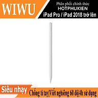 Bút cảm ứng stylus thông minh đầu bút siêu mịn mượt hiệu WIWU Pencil Pro Max cho iPad Pro và các dòng iPad / iPad Mini từ đời 2018 trở lên hỗ trợ viết vẽ nghiêng hơn 60 độ, chống tì tay, trang bị nam châm hít vào iPad - hàng nhập khẩu