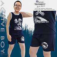 BỘ THUN BÉ TRAI CATRIO in XE ĐẠP là bộ đồ phông trẻ em gồm QUẦN ĐÙI + ÁO SÁT NÁCH, vải 100% cotton, phù hợp với các bé trai từ 9 tuổi(32kg) đến 12 tuổi(50kg) mặc ở nhà, đi chơi rất thoáng mát