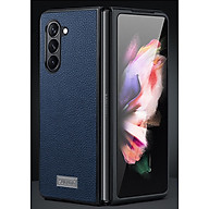 Ốp lưng da cho Samsung Galaxy Z Fold 6 (Fold 6) hiệu SULADA viền mềm chống sốc cao cấp - Hàng chính hãng.