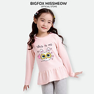 Bộ bé gái BIGFOX - MISS MEOW thu đông  size đại, bộ dài tay cho bé phong cách Hàn Quốc in thỏ đeo kính THIS IS ME 11 - 38 kg