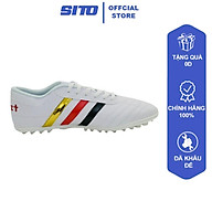 Giày đá bóng cỏ nhân tạo Sito 3 sọc Trắng Đặc Biệt thể thao nam chính hãng rẻ đẹp thumbnail
