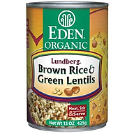 Hỗn hợp gạo lứt và đậu lăng xanh hữu cơ Eden 425g thumbnail