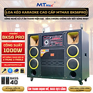 Loa Kéo Karaoke Cao Cấp MTMAX BK56PRO, Công Suất 1000W Mạnh Mẽ, Âm Thanh Cực Căng, Trang Bị 2 Bass Đôi 40, 4 Trung, 2 Treble Đảm Bảo Âm Thanh Đầu Ra Sống Động, Thích Hợp Karaoke, Sự Kiện Chuyên Nghiệp, Kèm 2 Micro Cao Cấp, Hàng Chính Hãng