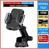 Giá đỡ Choetech T521-S điện thoại kiêm sạc không dây trên ô tô 10W  (Hàng chính hãng)
