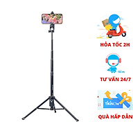Gậy Chụp Hình Tripod 3 Chân Đa Năng 1688 Có Remote Bluetooth - Gậy Tự Sướng Kiêm Chân Đế Kẹp Điện Thoại, Máy Ảnh