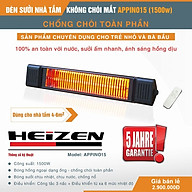 Đèn sưởi nhà tắm Heizen APPINO15, không chói mắt - Bảo hành 5 năm toàn bộ đèn hàng chính hãng
