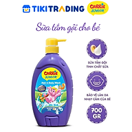 Chai Sữa Tắm Gội cho bé Carrie Junior hương trái cây thiên nhiên 700g - 3 mùi hương
