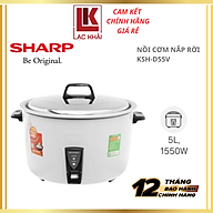 Nồi cơm điện nắp rời Sharp KSH-D55V/D77V/D1010V - 5Lit / 7Lit / 10Lit - Hàng chính hãng - Bảo hành 12 tháng