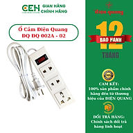 Ổ cắm Điện Quang ĐQ 002A-02 3 lỗ, dài 2 mét và 5 mét, tự ngắt điện khi quá tải, an toàn 99.9% cho người dùng