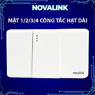 Mặt công tắc đèn 1 chiều kèm ổ điện 3 chấu cắm đa năng âm tường A6-16 Novalink chính hãng