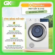 Máy sấy thông hơi Electrolux 8.5kg EDS854J3WB - Làm mới áo quần và giảm nhăn, Lồng giặt chuyển động luân phiên, giảm nhăn [Hàng chính hãng]