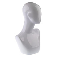 White Mannequin Male Female Neck Head Shoulders Model Hair Hat Wigs thumbnail