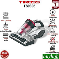 Máy hút bụi trên giường, sofa diệt khuẩn UV Tiross TS9305 - Độ rộng 22cm - 400W - Hàng chính hãng