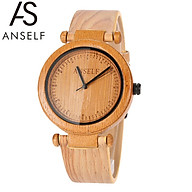 Đồng hồ đeo tay Anself bằng gỗ tre tự nhiên chất lượng cao, chống nước, đơn giản hợp thời trang thumbnail