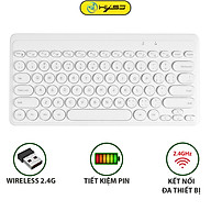 Bàn phím không dây HXSJ K610 USB2.4G giảm ồn, gọn nhẹ dễ mang đi, phù hợp PC/ Laptop/ Điện thoại- Hàng chính hãng
