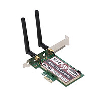 Wireless LAN Card BT Dual Band WiFi Network Card with High-gain Antennas 300M PCI-E Adapter Card thumbnail
