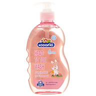 Dầu tắm & gội Kodomo Pink Hanabaki 400ml - Cho bé từ 0+ Không có cồn, Không chất tạo mùi, không gây dị ứng, Không cay mắt