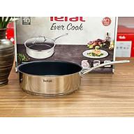 CHẢO QUÁNH CHỐNG DÍNH TEFAL EVER COOK 24CM CÓ NẮP ĐẬY Hàng chính hãng