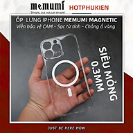 Ốp lưng trong suốt sạc từ tính bảo vệ camera cho iPhone 16 Pro Max, iPhone 16 Pro, iPhone 15 Pro Max, Iphone 15 Pro hiệu Memumi Glitter Magnetic - Siêu Mỏng 0.3mm, Tích Hợp Sạc Không Dây Từ Tích Magnetic, Lực Hút Mạnh, Chắc Chắn - Hàng nhập khẩu