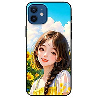 Ốp lưng dành cho Iphone 12 - 12 Pro - 12 Pro Max - 13 Mini - 13 - 13 Pro - 13 Pro Max - Thiếu Nữ Hướng Dương - Hàng Chính Hãng