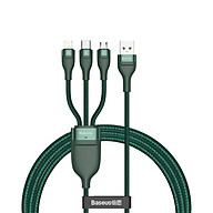 Cáp sạc đa năng 6 trong 1 Baseus Flash Series Two-for-three Data Cable U+C to M+L+C 100W LV874-Hàng chính hãng.