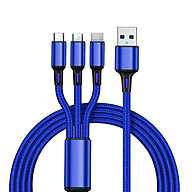 3-in-1 Charging Cord Nylon Braided Universal USB Charging Cord Compatible with i-Product Type-C Micro USB Devices, thumbnail