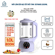 Máy Làm Sữa Hạt, Máy Nấu Sữa Hạt Cối Thủy Tinh OSTMARS Hàng Chính Hãng MINIIN 1100ml - 8 Chức Năng Xay Nấu Tiện Lợi - TẶNG KEM 2 CHAI THỦY TINH ĐỰNG SỮA HẠT