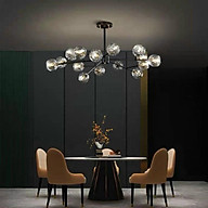 Ảnh thật - Đèn chùm Ca Sỹ Pha Lê tô điểm thiết kế bên trong hiện đại, đèn thả trần phale D990/15 +18 tay, khuyến mại bón