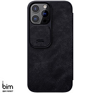 Bao da dành cho iPhone 13 Pro Max hàng chính hãng Nillkin QIN có nắp trượt bảo vệ camera