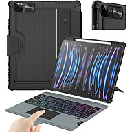 Bao Da Kèm Bàn Phím cho iPad Pro 11 & iPad Pro 12.9 inch 2018/2020/2021/2022 & iPad Air 5/4 Nillkin Bumper Combo Case Keyboard (Có Đèn Nền Backlit Keyboard) - Hàng Chính Hãng