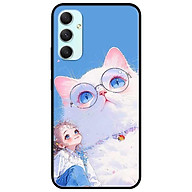 Ốp lưng cho Samsung A16 - A06 - A23 - A32 4G - A52 - M33 - Cô Gái Và Mèo Kính - Hàng Chính Hãng