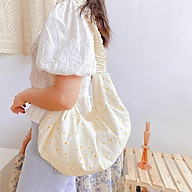 Shopping Shoulder Tote Shopper Bags Cotton Canvas Daisy Satchel Bag Style 1 thumbnail