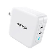 Củ sạc Choetech PD6008 Gan 100w 2 cổng Type C  (Hàng chính hãng)