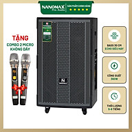 Loa Kéo Nanomax SK-15D2 Xám Bass 40cm Công Suất 550w Karaoke Bluetooth Hàng Chính Hãng