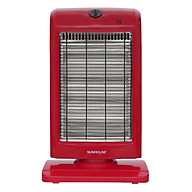 Sưởi Điện 3 Bóng Halogen Sunhouse Shd7016 (1000W) - Đỏ Đen - Hàng Chính Hãng