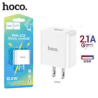 Củ Sạc cho Iphone và Android 1 cổng USB Hoco. C106 sạc nhanh 2.1A-10.5W dòng điện ổn định, an toàn bảo vệ máy - Hàng Chính Hãng