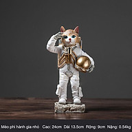 Mô hình tượng Phi hành gia vũ trụ Mèo độc lạ - Tượng Mèo phi hành gia decor để bàn đẹp, trang trí tủ kệ phòng khách và quà tặng thumbnail