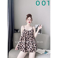 Đồ Bộ Lụa 100D Nữ, bộ mặc nhà dễ thương cho nữ, chất vải mềm mại và mát, Freesize 60kg, tuỳ chiều cao. thumbnail