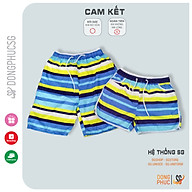 Quần đi biển cặp đôi nam nữ gia đình hội nhóm thiết kế short ngắn họa tiết nổi bật vải gió nhanh khô QDB04 | SG