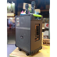 Loa kéo Kiomic K99 bass 20 ốp da cực đẹp - kèm 2 mic không dây UHF - Hàng chính hãng