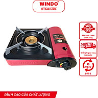 Bếp Gas Du Lịch (Bếp Gas Mini) WINDO - 166F | Bếp gas mini tiết kiệm gas có hộp nhựa bảo vệ - màu ngẩu nhiên- hàng chính hãng