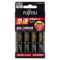 Bộ Sạc Nhanh Fujitsu FCT344 Kèm 4 Viên Pin AA 2450mAh thumbnail