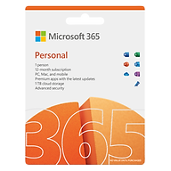 Phần mềm Microsoft 365 Personal English APAC EM Subscr 1YR Medialess P8 (QQ2-01398) / P10 (QQ2-01896) - Hàng Chính Hãng