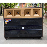 Loa tủ điện MTMax BK44 - loa kéo di động ngoài trời bass 4 tấc đôi ngang, 4 treble - Loa khủng long công suất cực lớn đến 6500W - Kèm 2 micro UHF - Kết nối Bluetooth, AV, USB, TF card, TWS - Thùng gỗ cao cấp cho âm thanh mạnh mẽ, chân thực -Hàng nhập khẩu