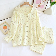 Đồ Bộ Bầu Và Sau Sinh AZ223 Có Khe Mở Cho Con Bú Chất Liệu Muslin Nhẹ Mát Mặc Xuân Hè Và Thu Đông